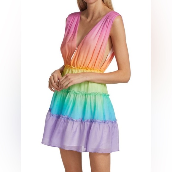 Cami NYC Dresses 33 Cami Nyc Egle Rainbow Silk Mini Dress Poshmark